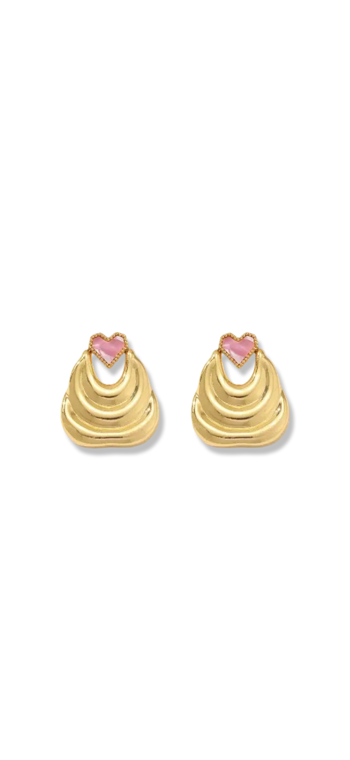Heart studs (pink)
