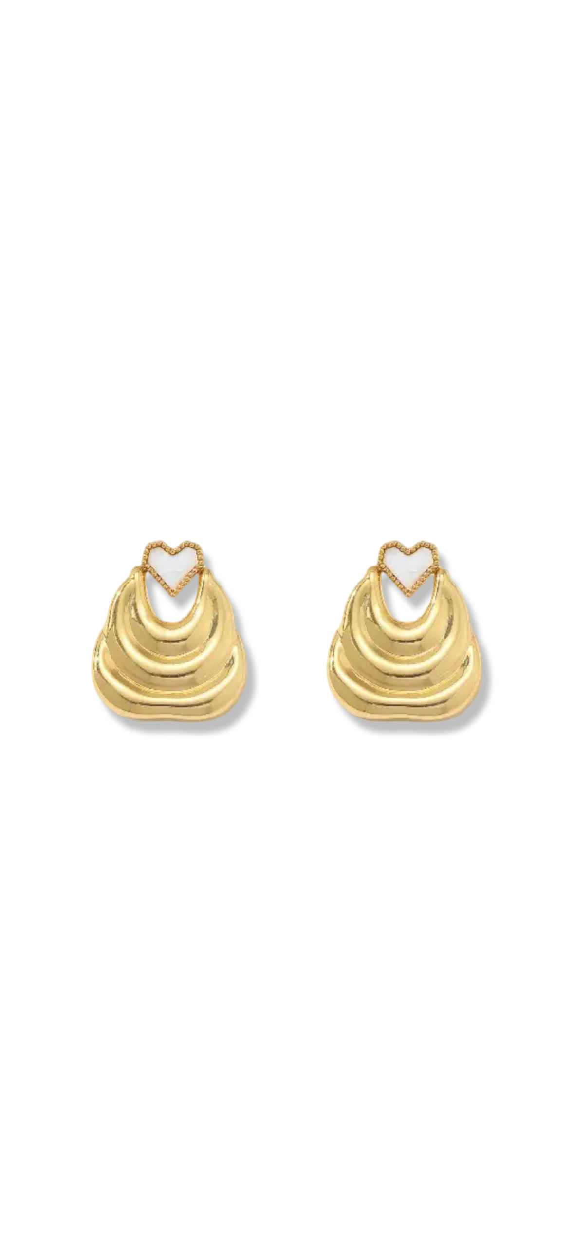 Heart Studs (white)