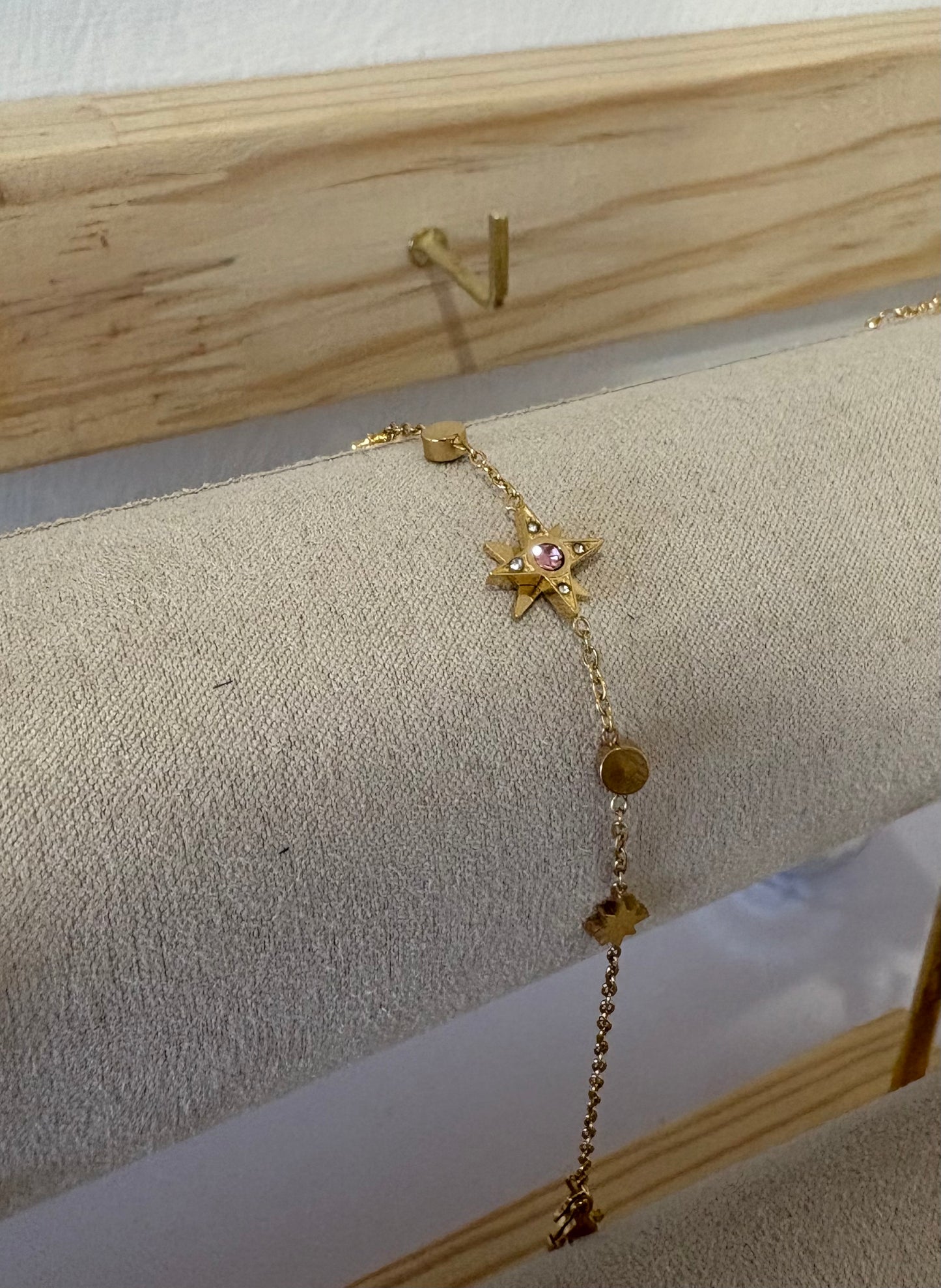 Pink star bracelet