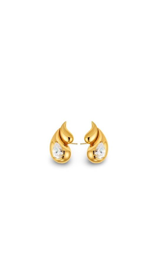 Gold drop studs