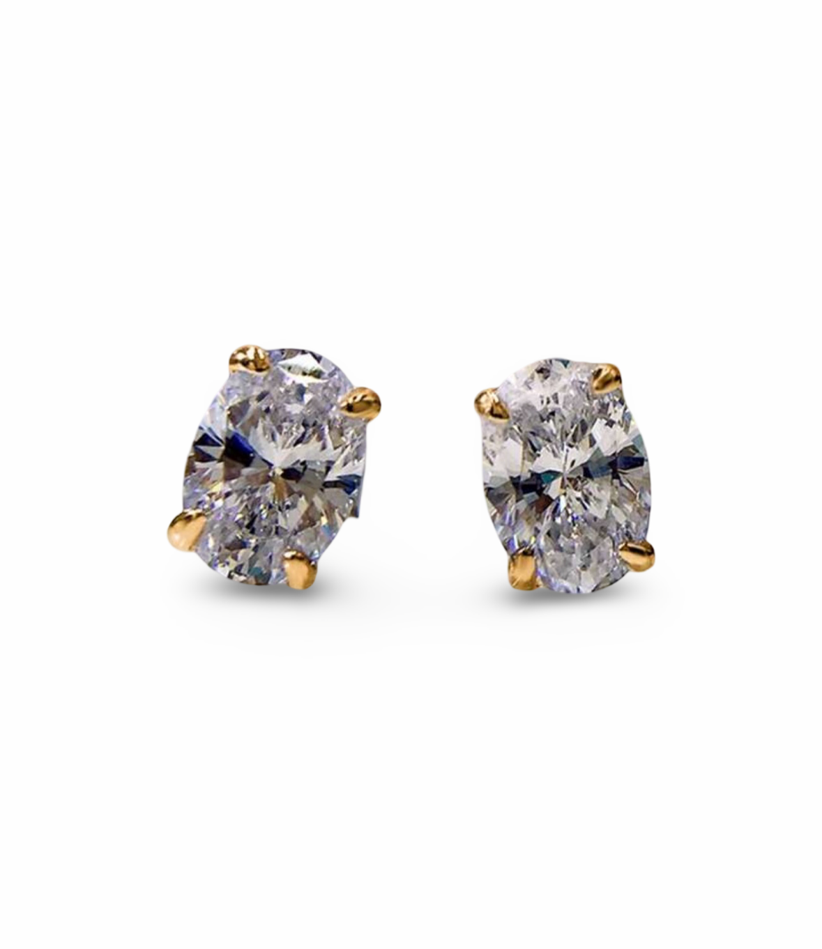 Celeste Oval Diamond Studs