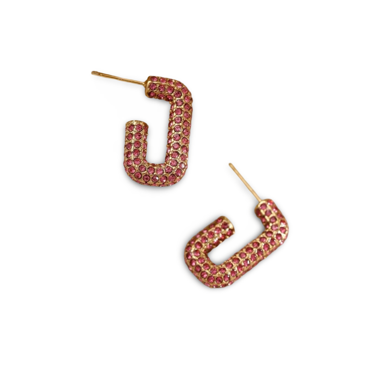 Pink diamond earrings