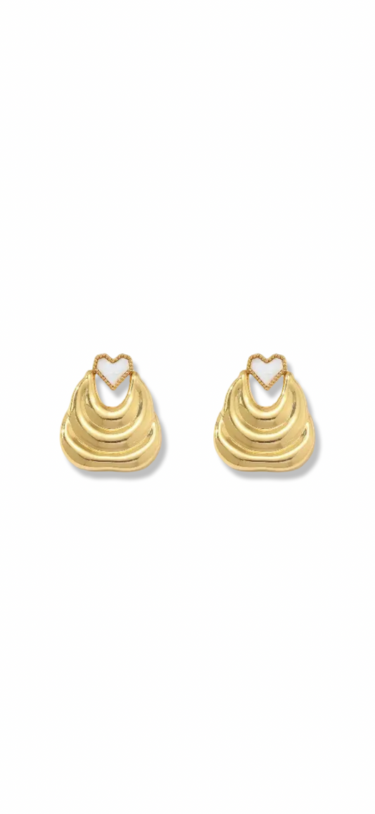 Heart Studs (white)