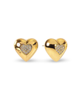 Golden heart studs