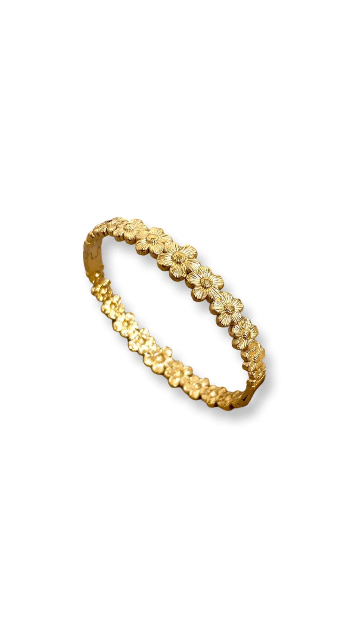 Flower cuff bracelet